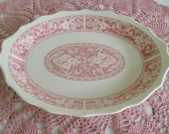 Vintage Syracuse China 12.75" Platter - Strawberry Hill Pattern (323)