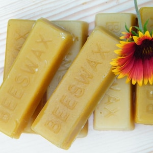 Organic Beeswax Pure Premium Bees Wax Bar 1 oz Wax Bar Beeswax Wraps Refresher Crafter's Beeswax Bar immagine 1