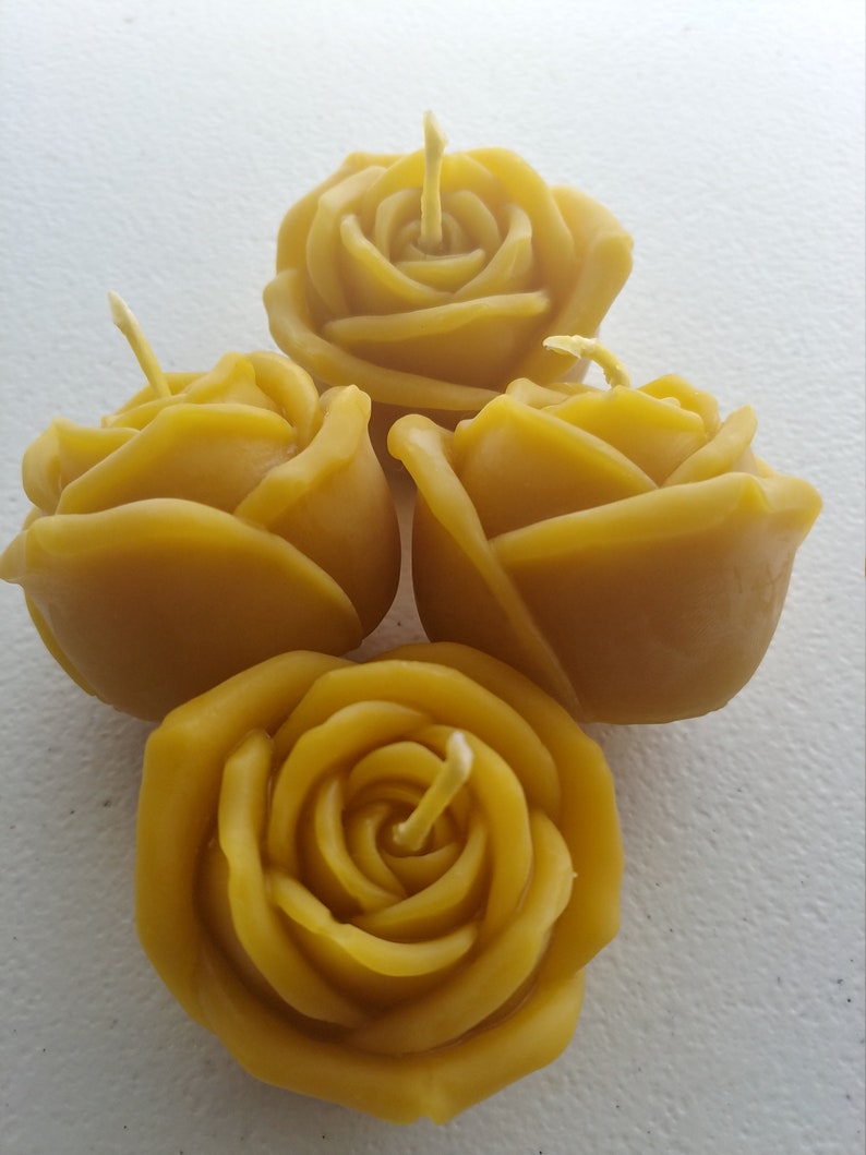 Beeswax Candles Roses Rose Pure Beeswax Votive Rose Candle Etsy
