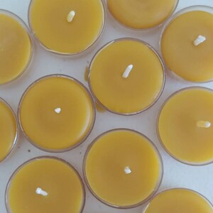 12 Premium Hand Poured Beeswax Tea Lights 100% Pure Bees Wax Candle Tealight  Natural Handcrafted Tea-Light Handmade Fairycore Cottagecore