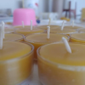 Tealight, Beeswax Tealights ~ Pure Beeswax Candles ~  Beeswax Tealights