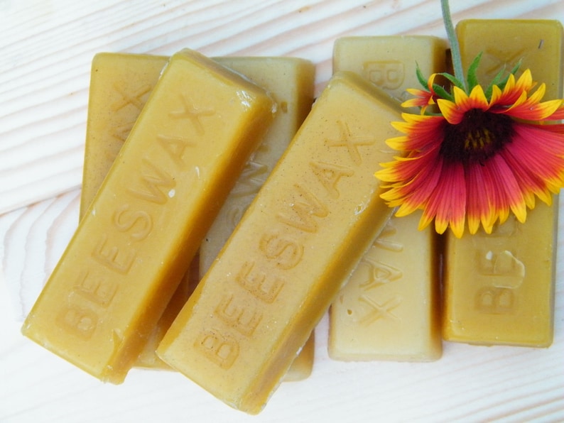 Organic Beeswax Pure Premium Bees Wax Bar 1 oz Wax Bar Beeswax Wraps Refresher Crafter's Beeswax Bar immagine 1