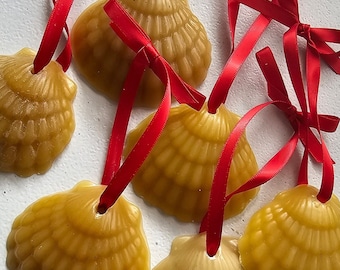 Ornamenti natalizi naturali Conchiglie di cera d'api