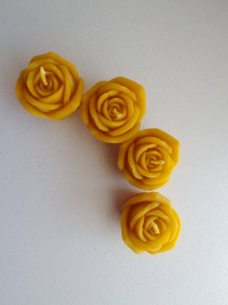 Beeswax Candles Roses Rose Pure Beeswax Votive Rose Candle Etsy