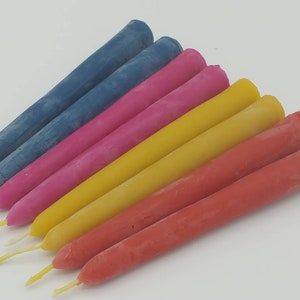 Shabbat Candles, Small Beeswax Candles, Beeswax Tapers ~ 6 inch Taper Set ~ Pure Beeswax Candles ~ Ritual Candles Wiccan Chime