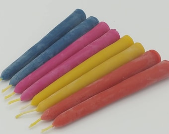 Shabbat Candles, Small Beeswax Candles, Beeswax Tapers ~ 6 inch Taper Set ~ Pure Beeswax Candles ~ Ritual Candles Wiccan