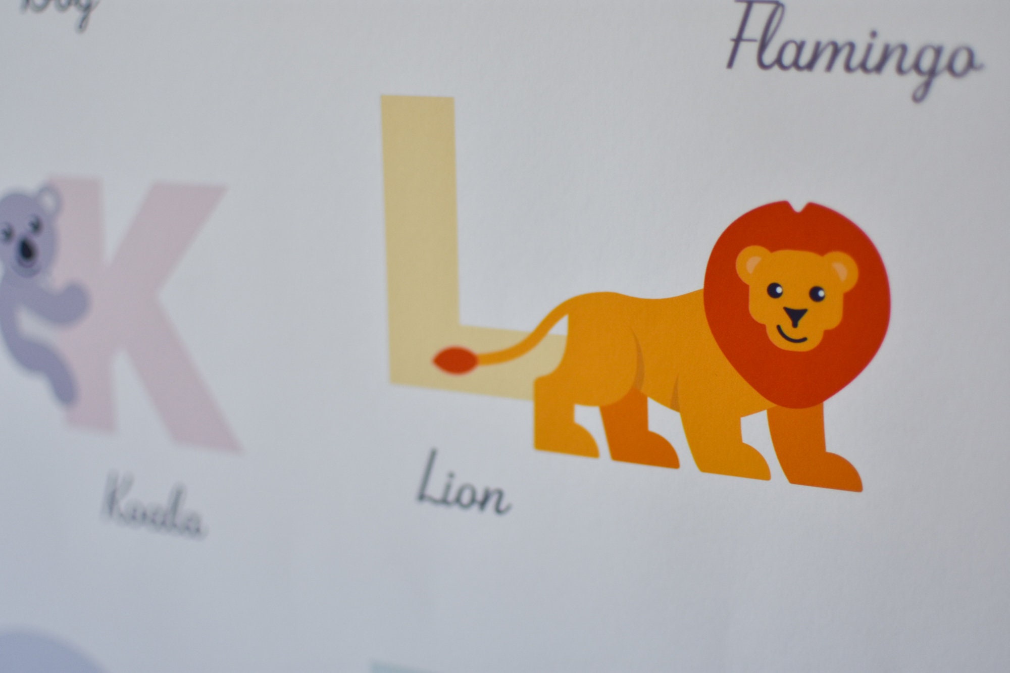 Animal Alphabet / Nursery Decor / Playroom Wall Art / Baby Alphabet ...