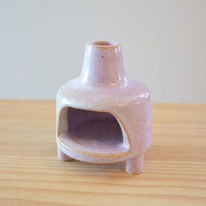 Handmade Ceramic Chimney Incense Burner / Tabletop Fireplace / Tealight Candle Holder / Palo Santo Holder