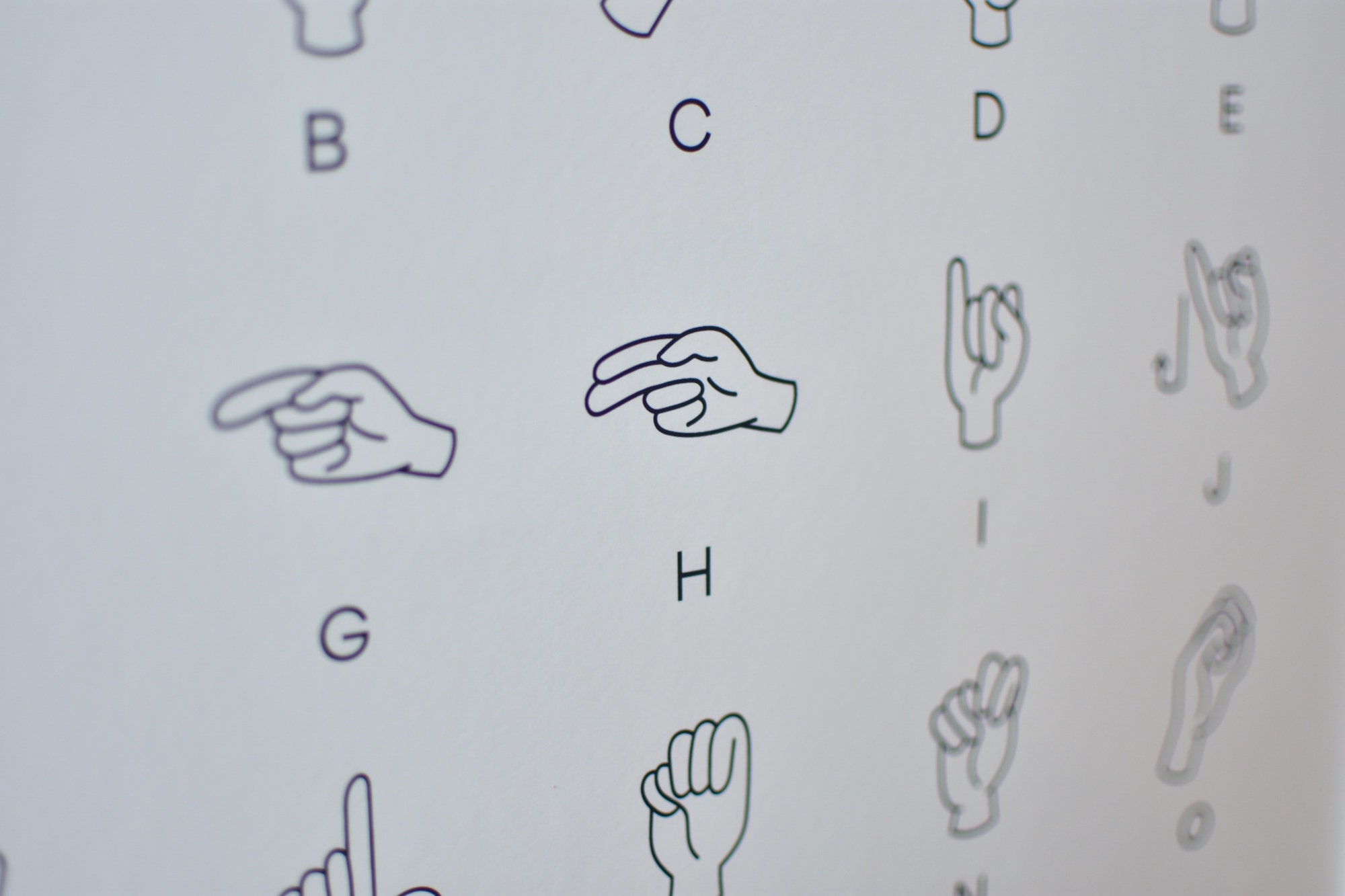 Digital Download Sign Language Alphabet / Nursery Decor / Playroom Wall ...