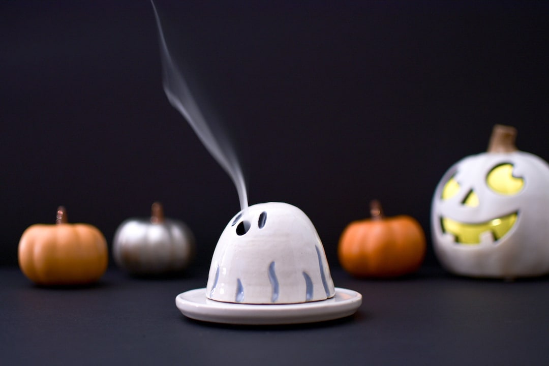 Handmade Ceramic Ghost Incense Holder / Halloween Incense Etsy