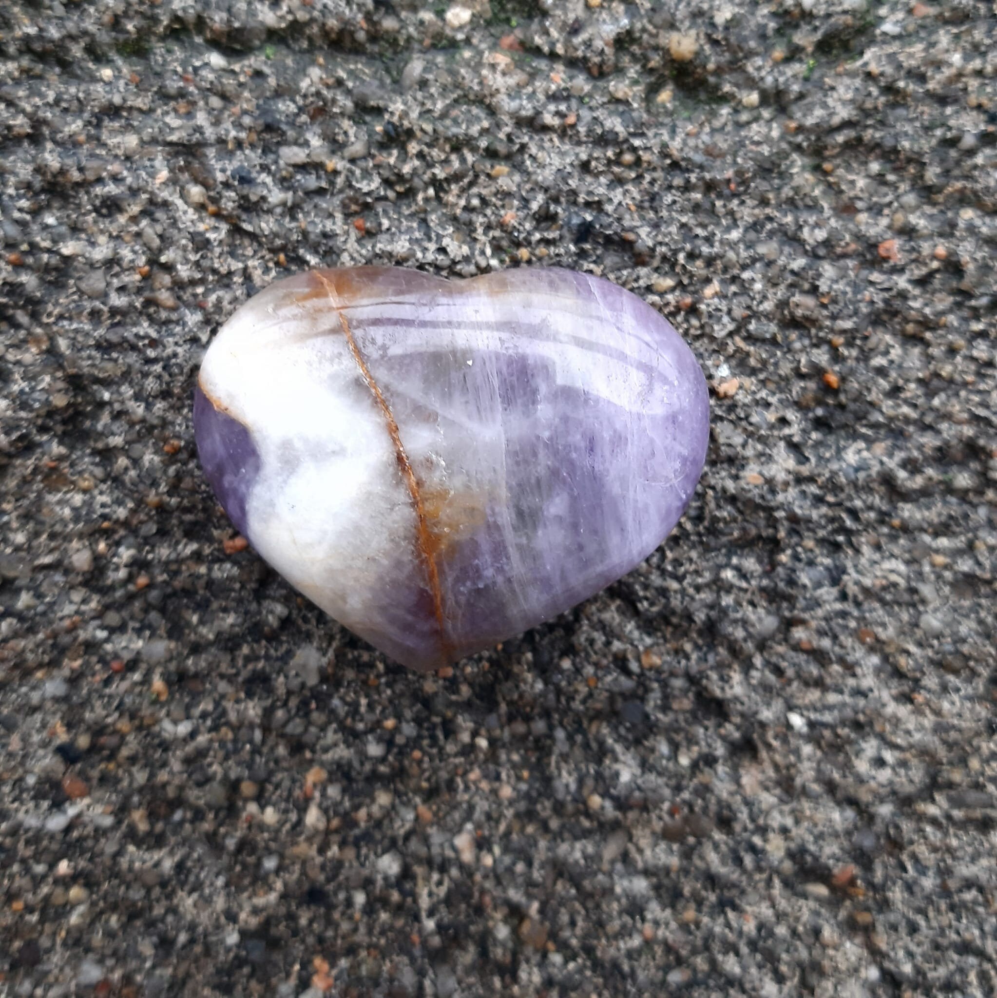 Améthyste Chevron en Forme de Cœur