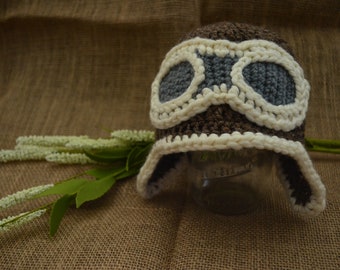 Handmade Crochet Aviator Beanie