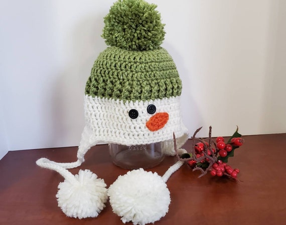 Snowman Earflap Beanie