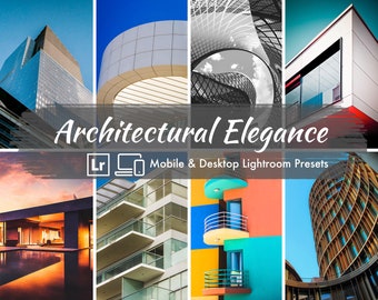 40 architecture mobile (dng) and desktop (xmp) Lightroom presets, architecture presets, real estate presets, exterior presets