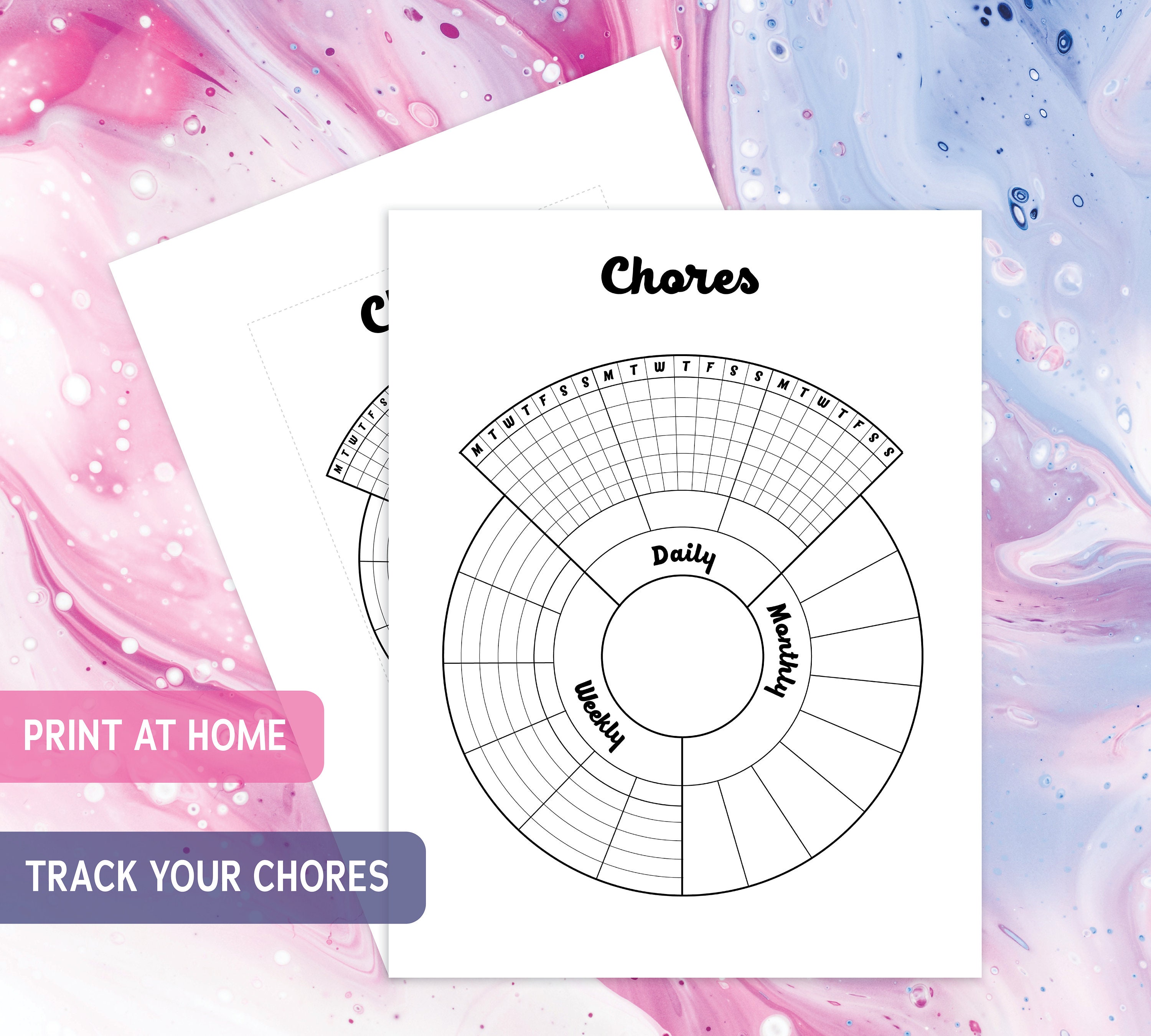 Printable Journal Template: Daily/monthly/weekly Chores Template ...