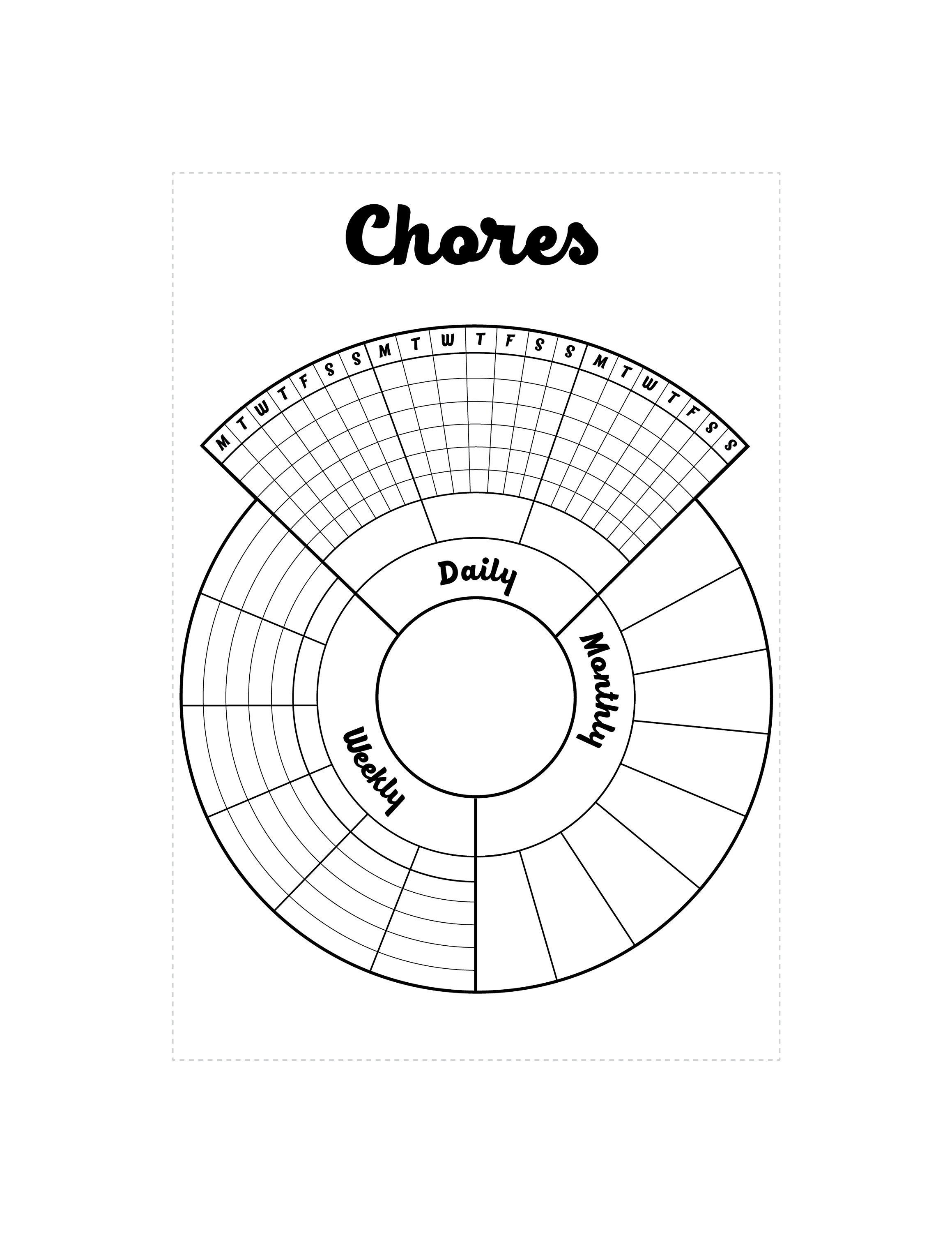 Printable Journal Template: Daily/Monthly/Weekly Chores | Etsy