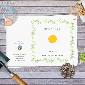 Press the Dot SEEDS, Interactive, Hands-on Spring Nature Study Educational Printable Homeschooling Preschool Plants Life cycle Activity Pack