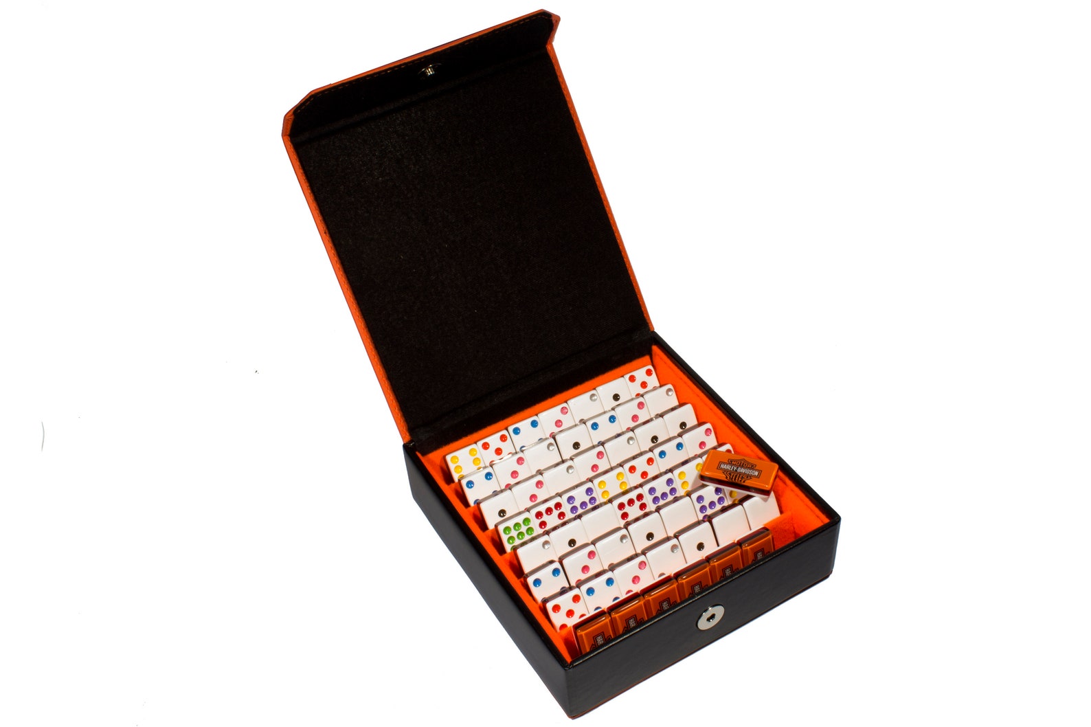 HarleyDavidson Double 9 Domino 55 Tiles 100 Acrylic Etsy