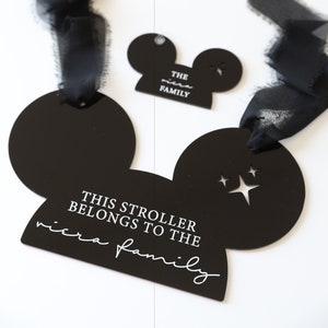Mouse Inspired stroller tag| Stroller Tag | Stroller Accessories  | Stroller Sign | Stroller Family Name