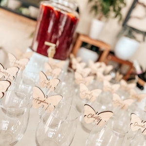 Butterfly Drink Tag | Event Decor | Drink Accessory | Drink Tag | Drink Topper | Drink Name Card