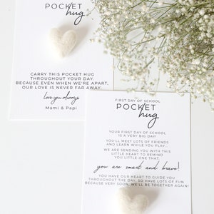 Pocket Hug | Back to School | First Day of School | First day gift