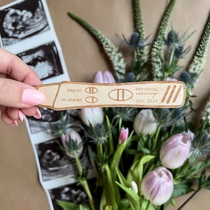 Wooden Pregnancy Announcement: Keepsake Pregnancy Stick