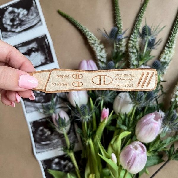 Pregnancy Announcement l Wooden Pregnancy Announcement | Keepsake | Mother’s Day Gift | Pregnancy Stick