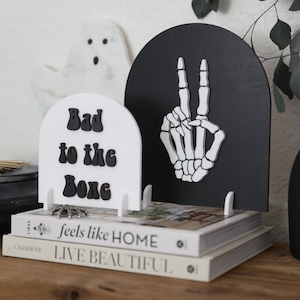 Halloween Decor | Halloween Shelf Decor | Bad to the Bone