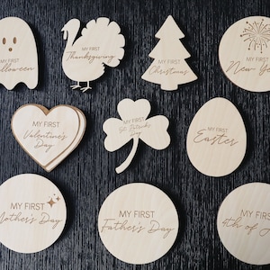 My First Holiday Set | My First Holiday |  Monthly Milestone | Holiday Photos | Holiday Milestone Marker | Halloween | Christmas | Easter