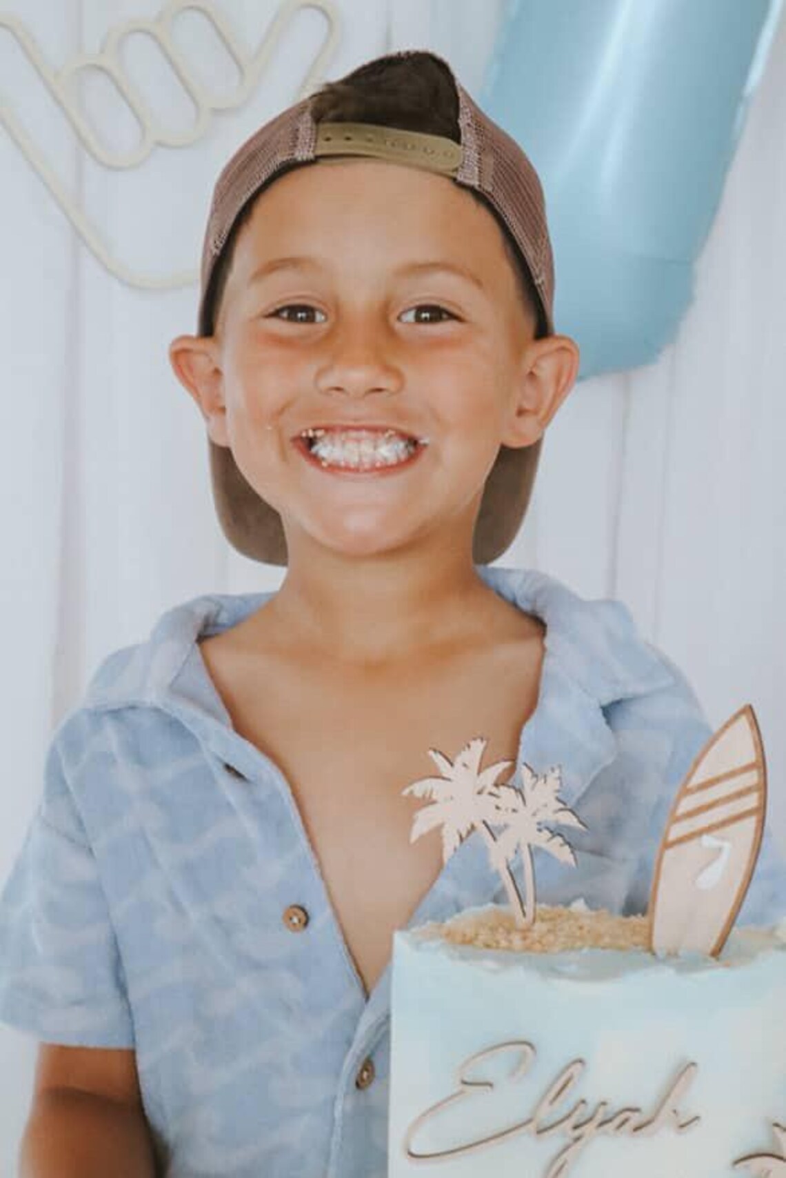 Personalized Surfboard Cake Topper: Beach Party Decoration | the Big ...