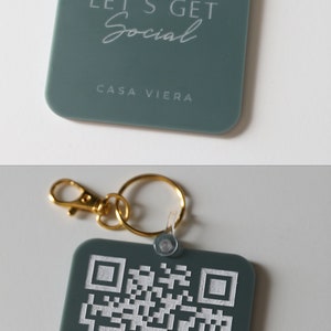 QR code keychain Personalized QR code keychain Business Keychain Business Marketing Acrylic Keychain QR keychain Let’s get social+ QR