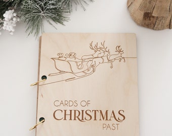 2023 Greeting Card Organizer Christmas Card Keeper Personalized Christmas  Book Holiday Card Christmas Card Photo Album Wood 