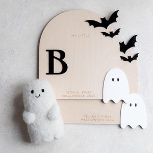 Baby Footprint Sign | Newborn Footprint | Birth Announcement | Photo Prop | Trick or Treat | My little boo | First Halloween | DIY
