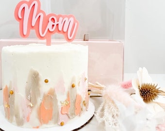 Mom Acrylic Cake Topper| Mothers Day  | Cake Topper | Mom  | Acrylic Topper | Mom Cake Topper | Gift for Mom
