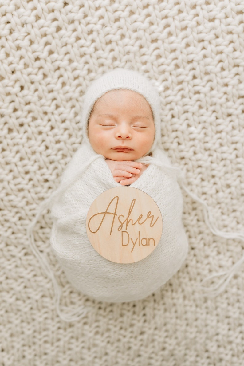 4 Birth Announcement Sign mini Engraved Only Etsy