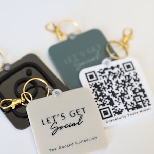 QR code keychain Personalized QR code keychain Business Keychain Business Marketing Acrylic Keychain QR keychain image 1