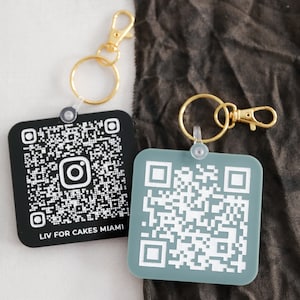 QR code keychain Personalized QR code keychain Business Keychain Business Marketing Acrylic Keychain QR keychain image 5