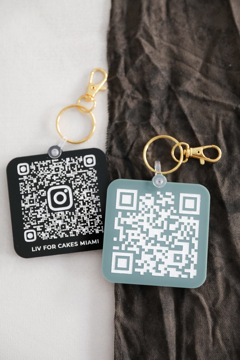 QR code keychain Personalized QR code keychain Business Keychain Business Marketing Acrylic Keychain QR keychain image 5