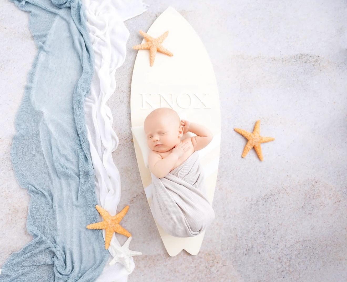 Personalized Surfboard Wooden Name Sign: Beach Room Decor | the