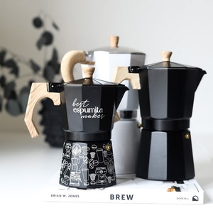 Personalized Cafetera | Espresso Maker | Cafecito | Coffee lover | Coffee Bar | Coffee decor | Custom Cofee Maker | Coffee Gift