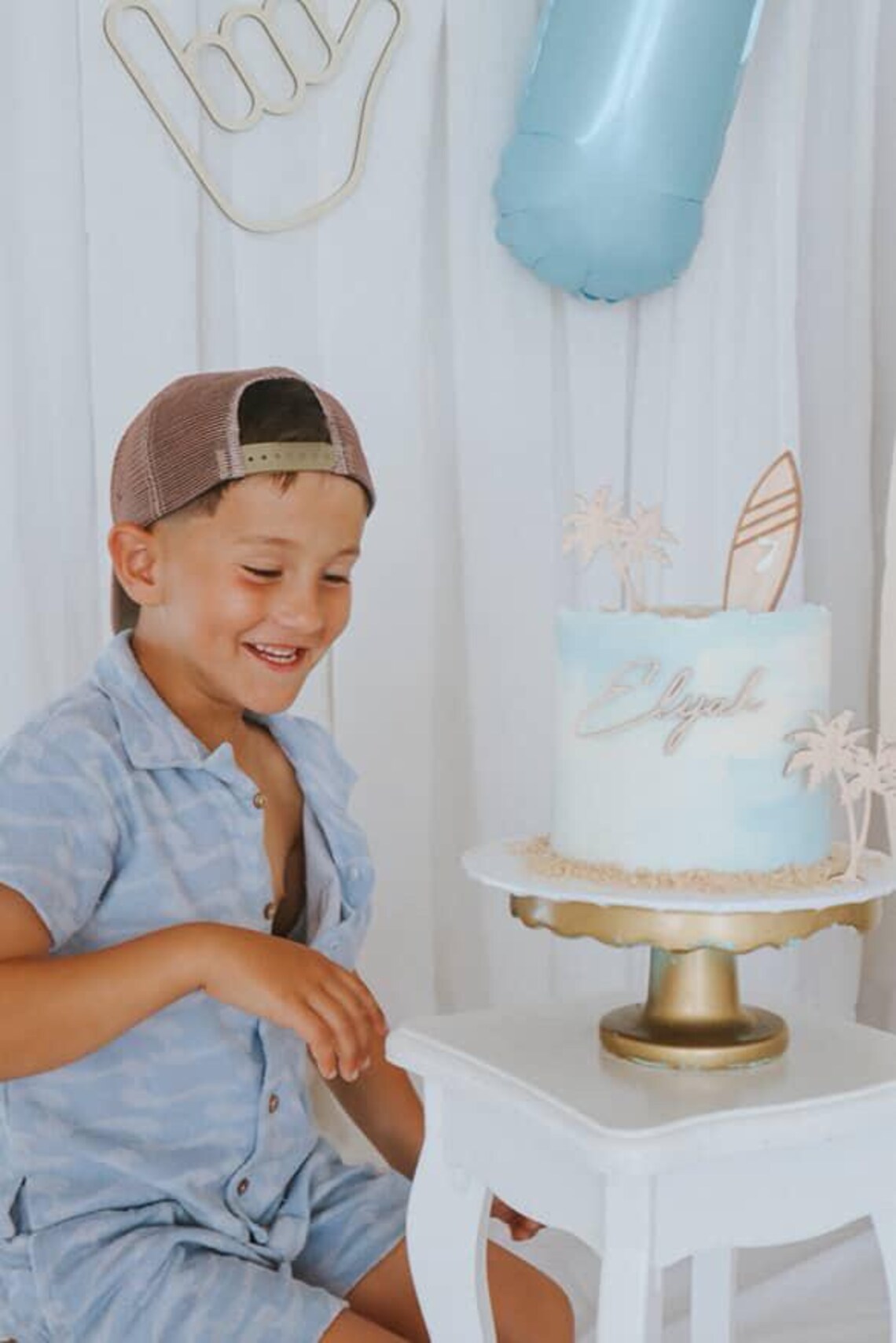 Personalized Surfboard Cake Topper: Beach Party Decoration | the Big ...