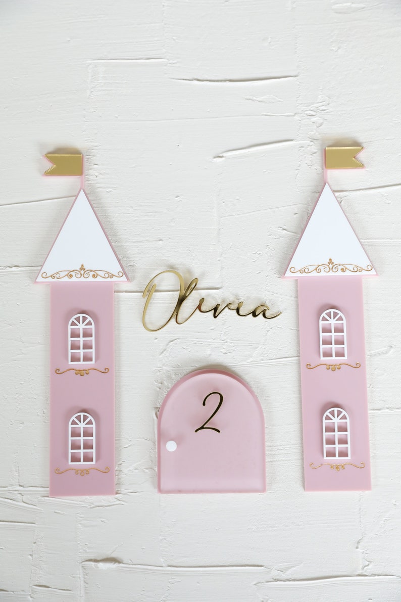 Princess Castle Cake Topper: Personalized Party Decoration - Etsy Australia