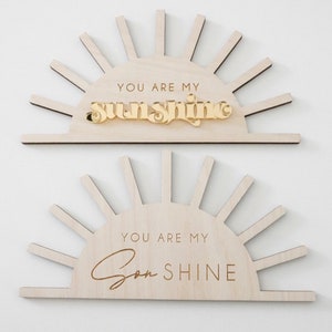 You Are My Sunshine | Sonshine | Sunshine | Rainbow Baby | Birth Announcement | Birth Plaque | Wooden Plaque | Baby Announcement