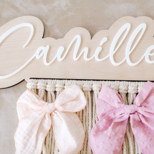 Personalized Bow & Headband Holder Hair Bow Hanger Headband Holder Bow  Holder Headband and Bow Organizer Baby Girl Nursery Decor 