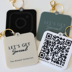 QR code keychain Personalized QR code keychain Business Keychain Business Marketing Acrylic Keychain QR keychain image 9