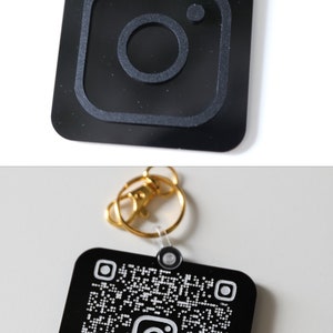 QR code keychain Personalized QR code keychain Business Keychain Business Marketing Acrylic Keychain QR keychain Instagram logo + QR