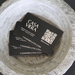Metal Business Cards l Personalized Black Metal Business Cards l Metal Cards l Business Supplies