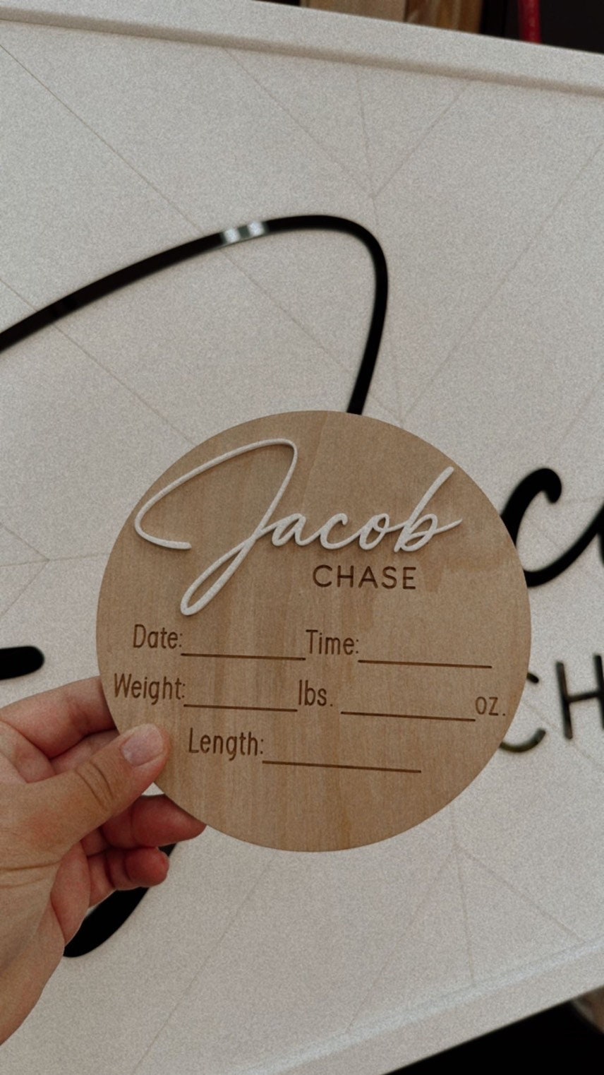 Baby Birth Stats Sign: Newborn Keepsake Nursery Decor - Etsy