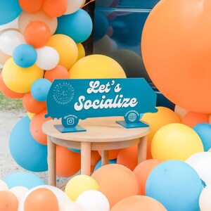 Let’s Get Social Sign | Business Sign | Let’s Connect | Branding ...