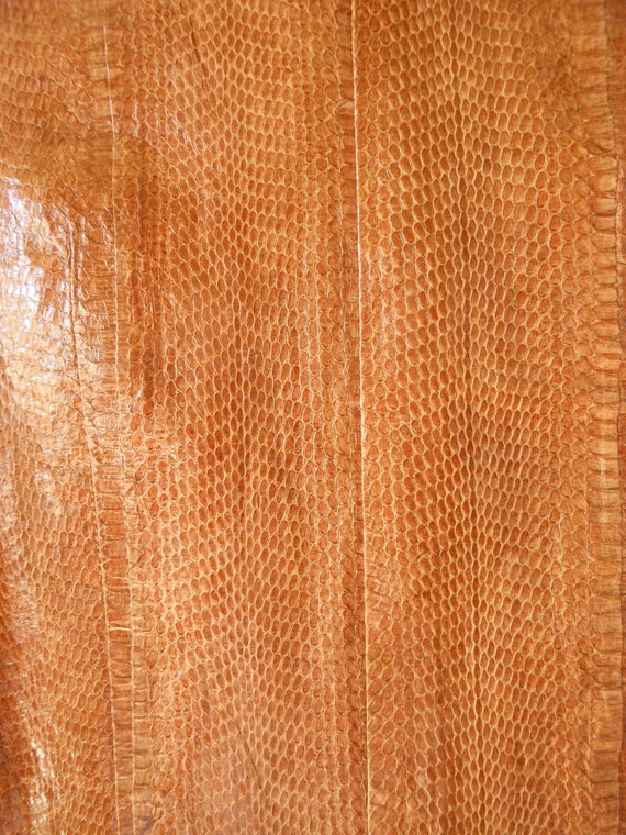 Vintage Exotic Cobra Snakeskin Jacket Cigar Tan S… - image 10